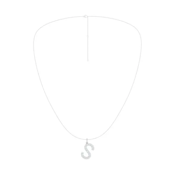 Initial 'S' Lab-Grown Diamond Necklace Harris Jeweler Troy, OH