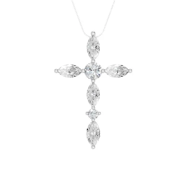 1CTW Lab-Grown Diamond Cross Necklace Harris Jeweler Troy, OH