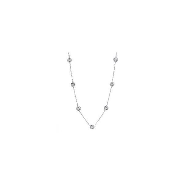 Sterling silver and diamond station necklace Harris Jeweler Troy, OH