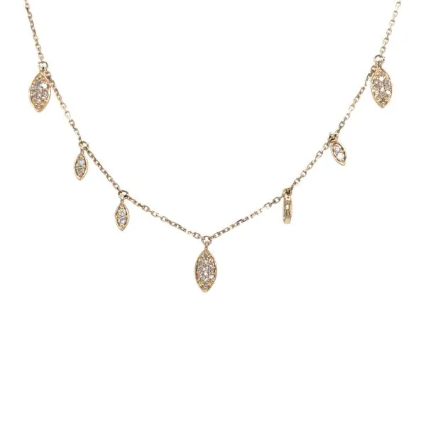 Diamond Station Drop Necklace Harris Jeweler Troy, OH
