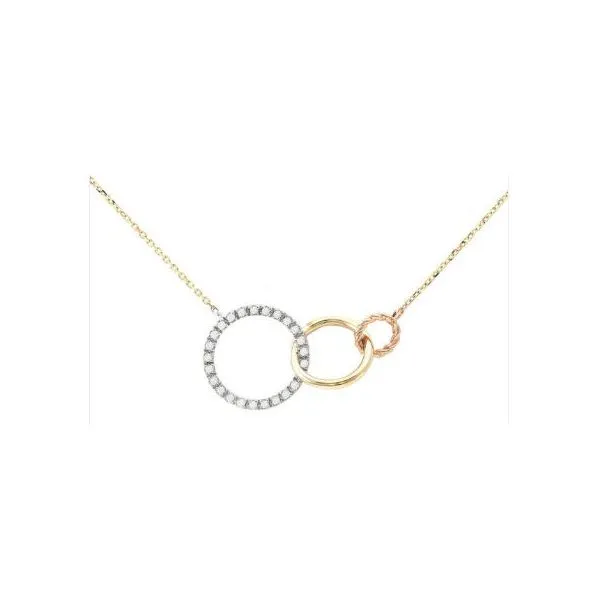 Interlocking Circle Diamond Necklace Harris Jeweler Troy, OH