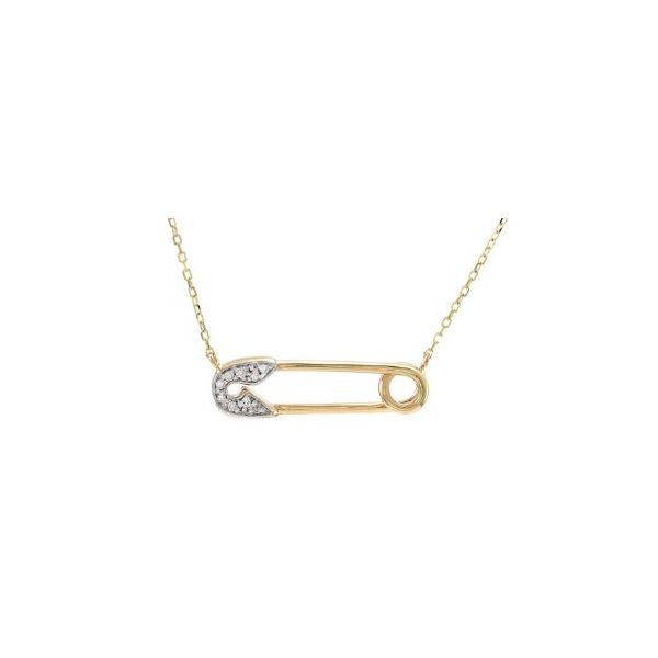 Diamond Safety Pin Necklace Harris Jeweler Troy, OH