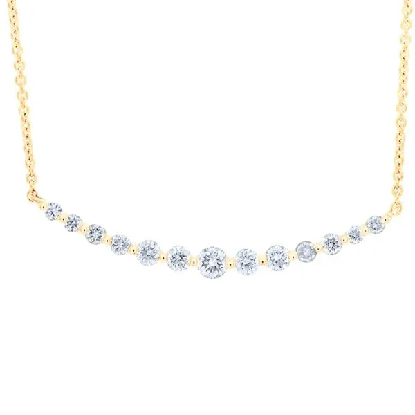 Curved Diamond Bar Necklace Harris Jeweler Troy, OH