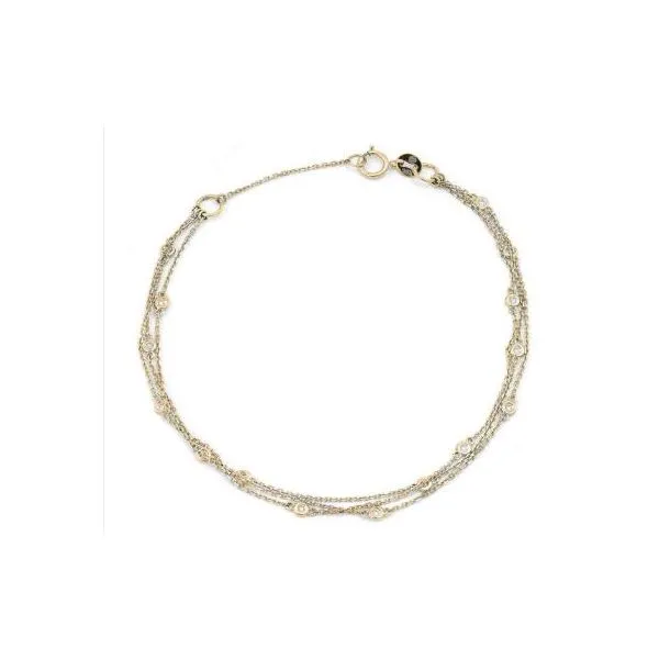 Three-Strand Diamonds by the Yard Station Bracelet Harris Jeweler Troy, OH