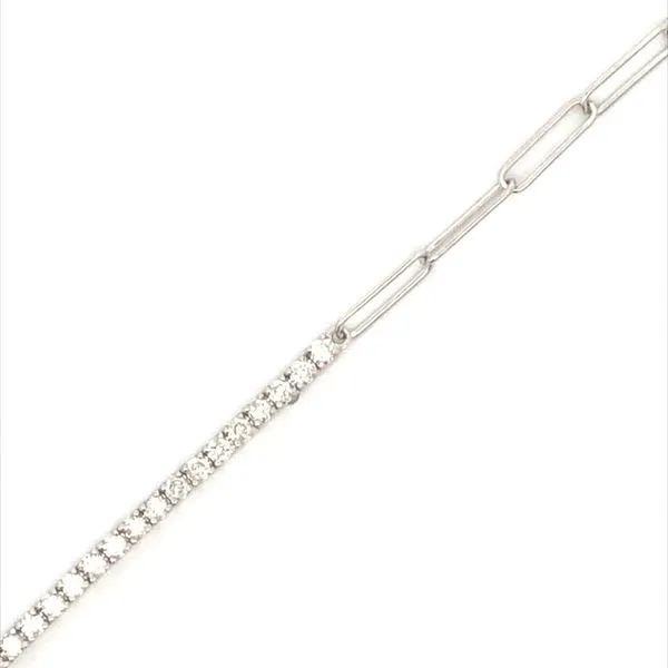 Diamond and Paperclip Chain Bracelet Harris Jeweler Troy, OH