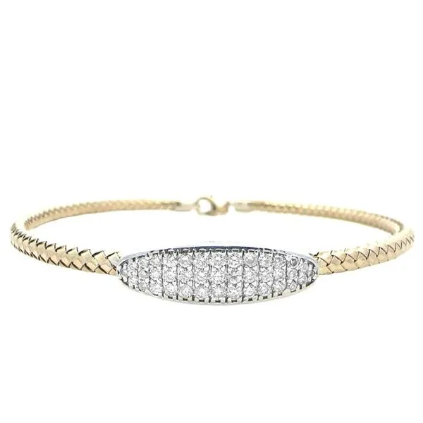 Woven Diamond Flexi Bangle Bracelet Harris Jeweler Troy, OH