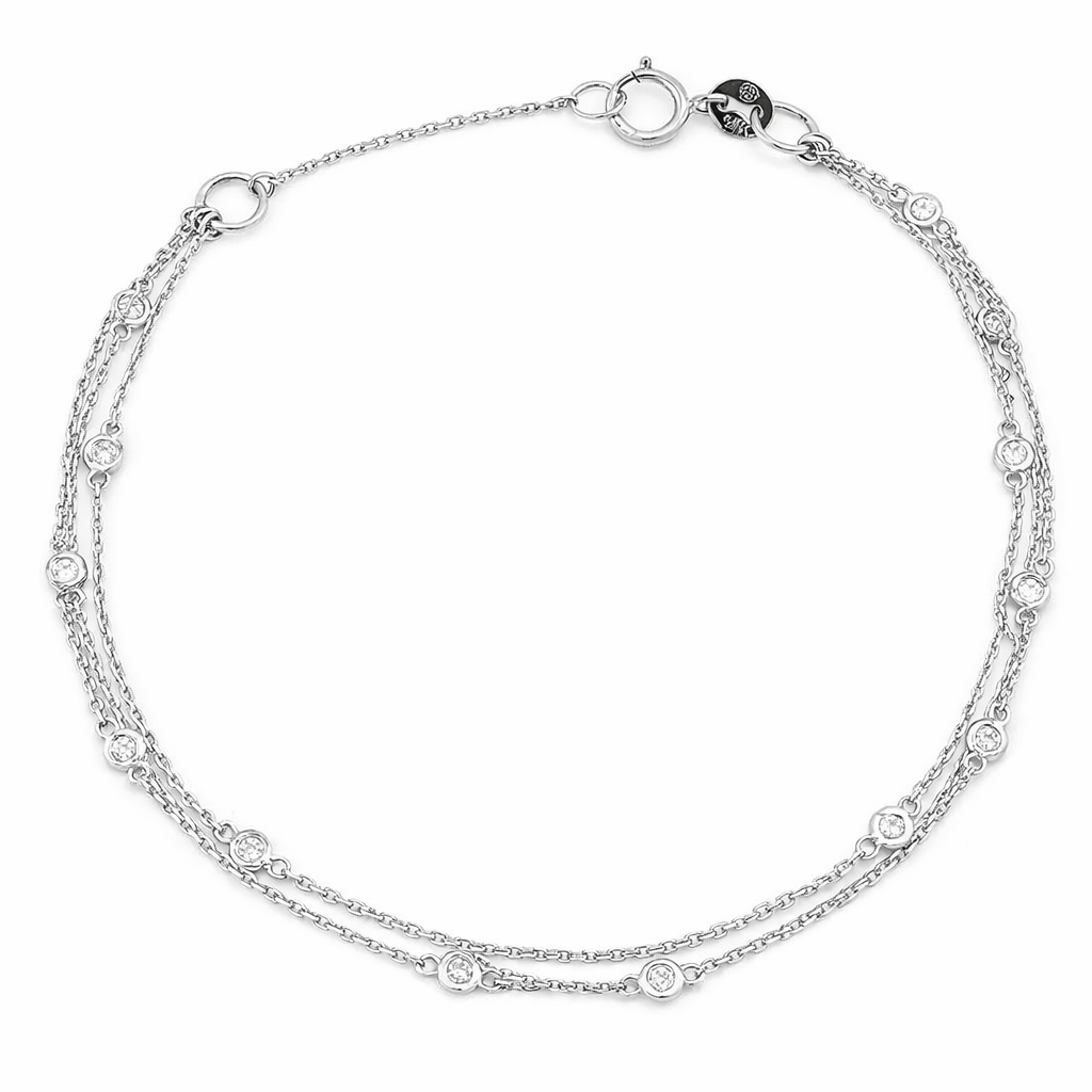 LAUINT 14K White Gold Diamond Bracelet Harris Jeweler Troy, OH