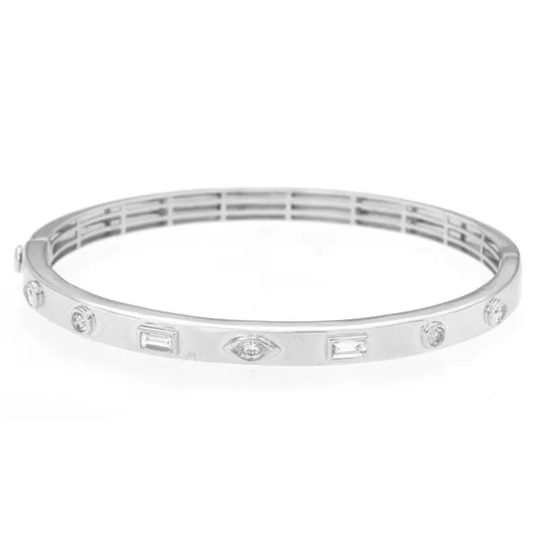 Multi-Shape Diamond Bangle Bracelet Harris Jeweler Troy, OH