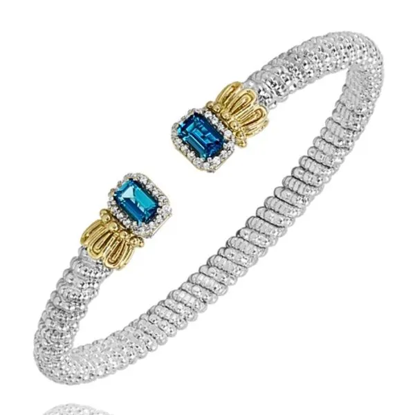 Vahan London Blue Topaz Open Cuff Bracelet Harris Jeweler Troy, OH
