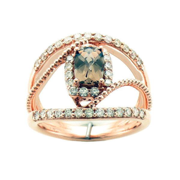 Le Vian Chocolate Quartz and Diamond Ring Harris Jeweler Troy, OH