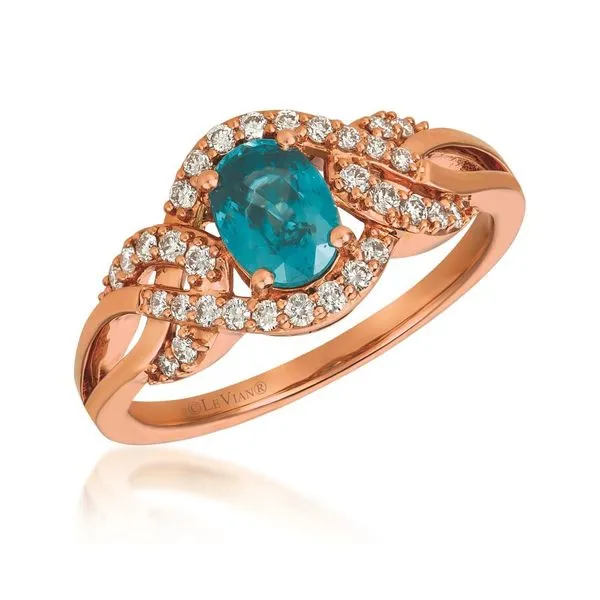 Le Vian Blue Zircon and Diamond Ring Harris Jeweler Troy, OH