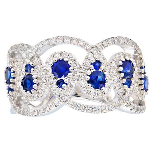 Blue Sapphire and Diamond Ring Harris Jeweler Troy, OH