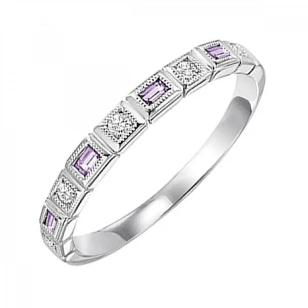 Alexandrite and Diamond Stackable Ring Harris Jeweler Troy, OH