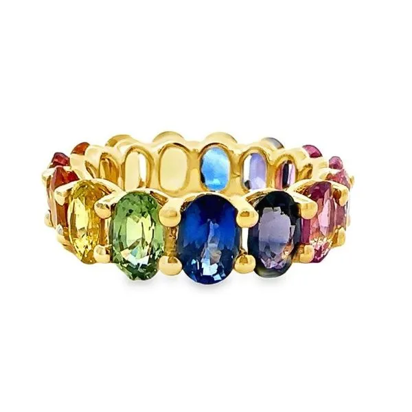 Rainbow Sapphire Eternity Band Harris Jeweler Troy, OH