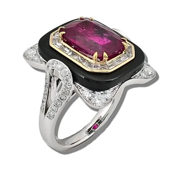18K Pink Tourmaline and Diamond Ring Harris Jeweler Troy, OH