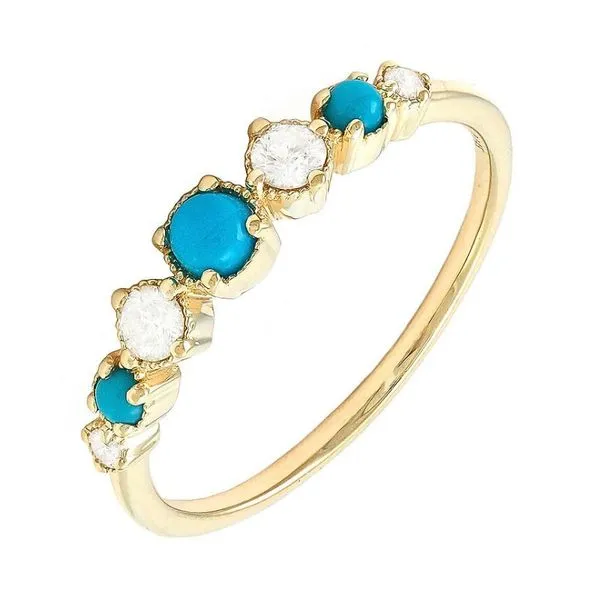 Turquoise and Diamond Ring Harris Jeweler Troy, OH