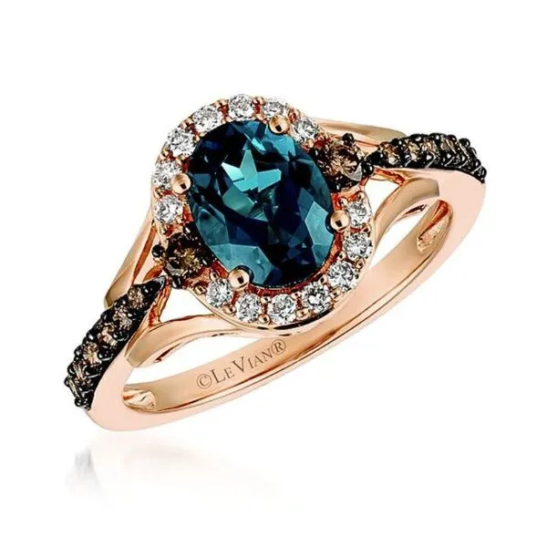 Le Vian London Blue Topaz and Chocolate Diamond Ring Harris Jeweler Troy, OH