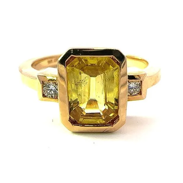 Yellow Sapphire and Diamond Ring Harris Jeweler Troy, OH