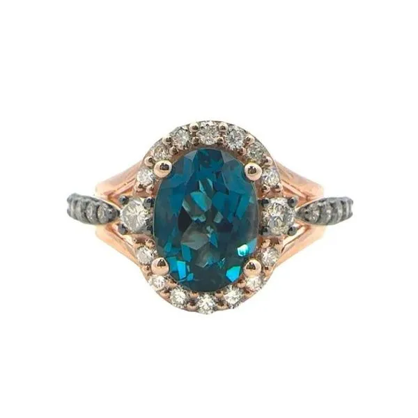 Le Vian London Blue Topaz and Chocolate Diamond Ring Harris Jeweler Troy, OH