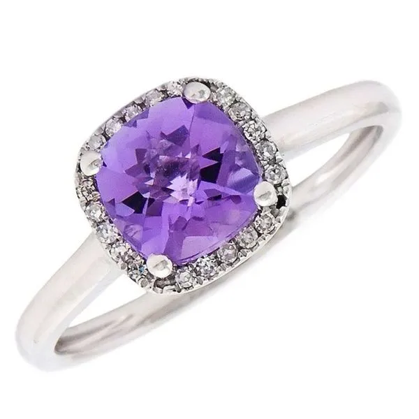 Amethyst and Diamond Ring Harris Jeweler Troy, OH