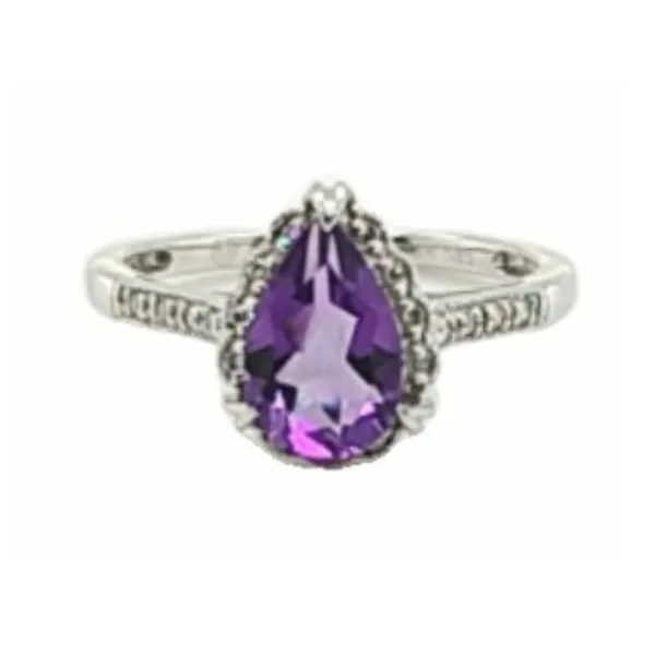 Amethyst and Diamond Ring Harris Jeweler Troy, OH