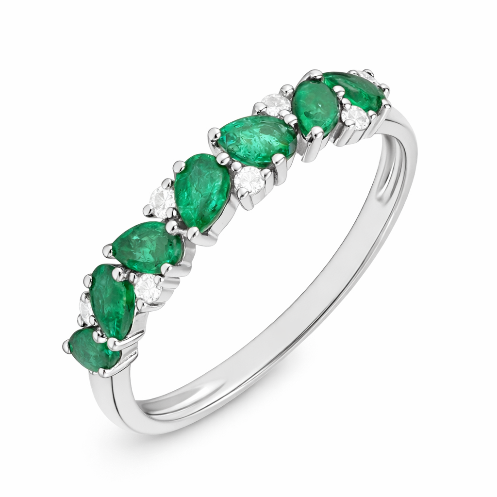 LAUINT 14K White Gold Colored Stone Ring Harris Jeweler Troy, OH