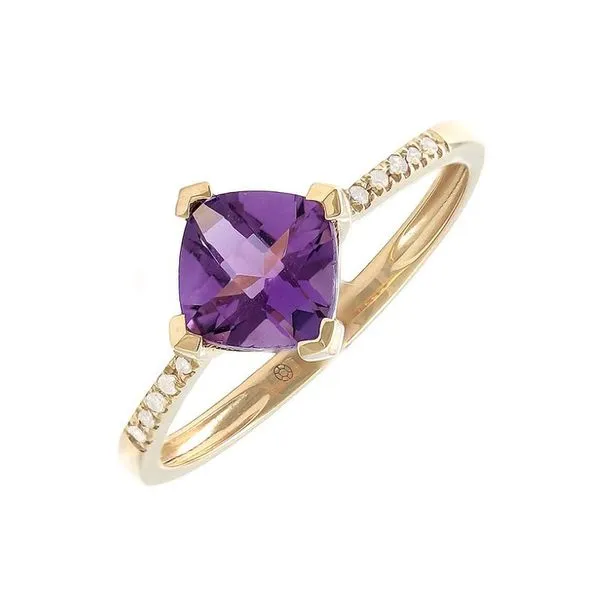 Amethyst and Diamond Ring Harris Jeweler Troy, OH