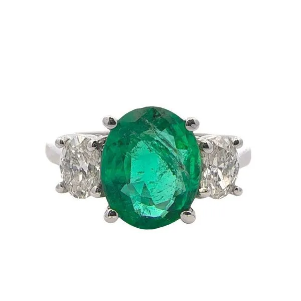 Emerald and Diamond Ring Harris Jeweler Troy, OH