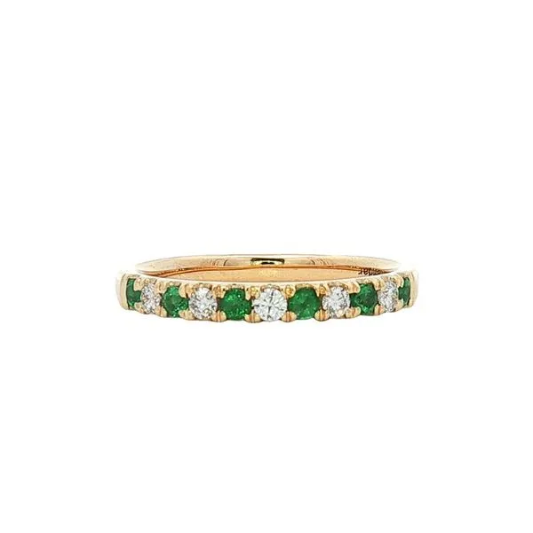 Emerald and Diamond Band Harris Jeweler Troy, OH