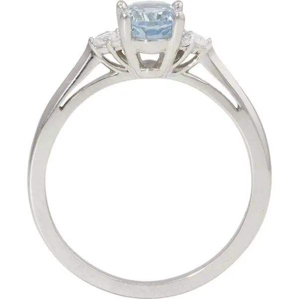 Aquamarine and Diamond Ring Image 2 Harris Jeweler Troy, OH