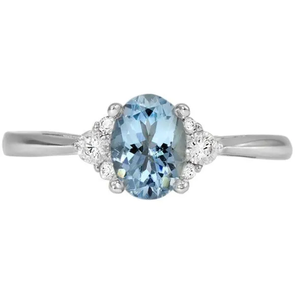 Aquamarine and Diamond Ring Harris Jeweler Troy, OH