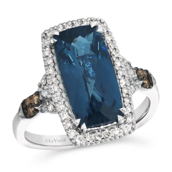 Le Vian Blue Topaz and Diamond Ring Harris Jeweler Troy, OH
