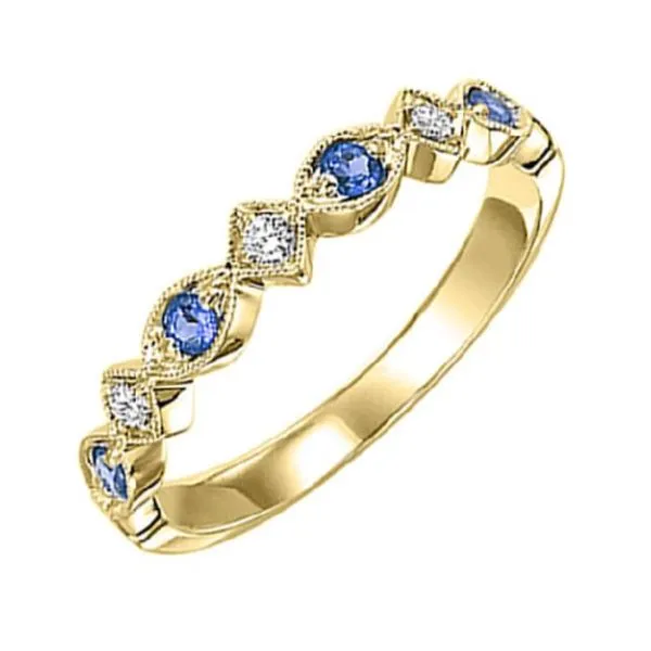 Sapphire and Diamond Stackable Birthstone Ring - September Birthstone Harris Jeweler Troy, OH