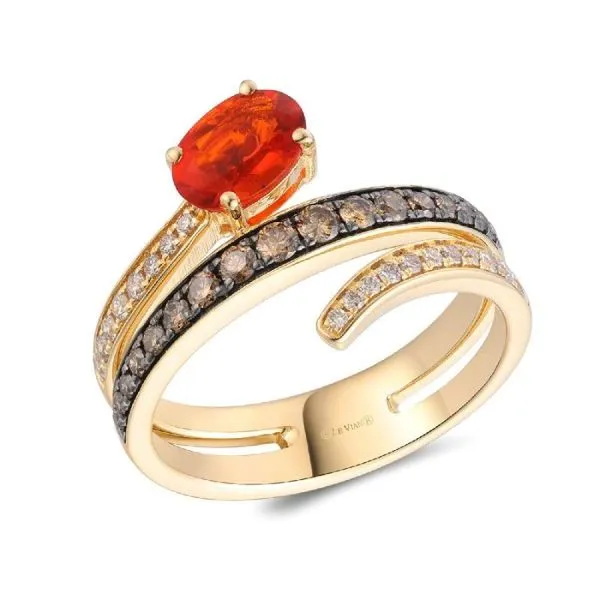 Le Vian Fire Opal and Chocolate Diamond Ring Harris Jeweler Troy, OH