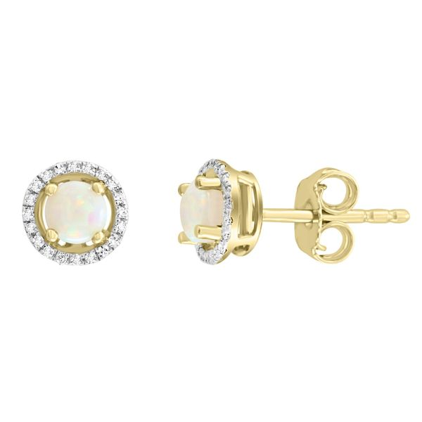 Opal and Diamond Earrings Harris Jeweler Troy, OH