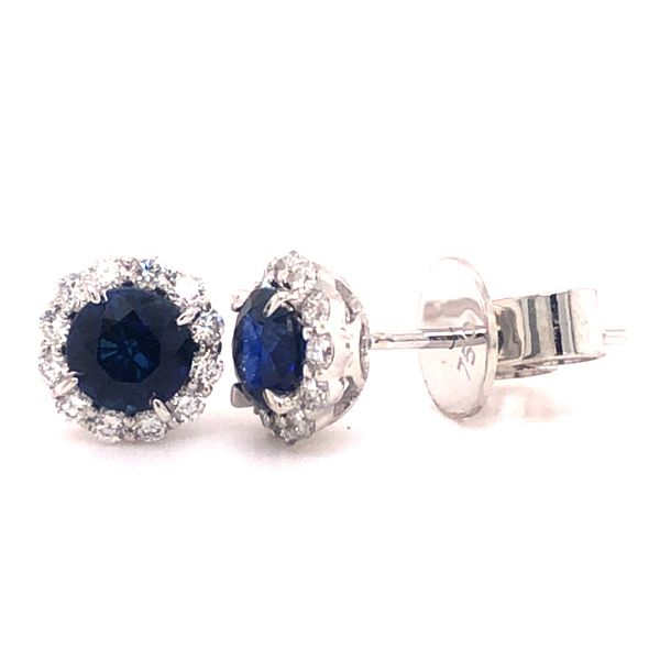 Sapphire and Diamond Earrings Harris Jeweler Troy, OH