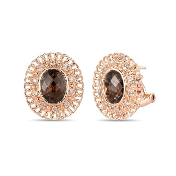 Le Vian Chocolate Quartz and Diamond Earrings Harris Jeweler Troy, OH