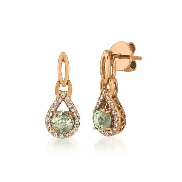 Le Vian Green Quartz and Diamond Earrings Harris Jeweler Troy, OH