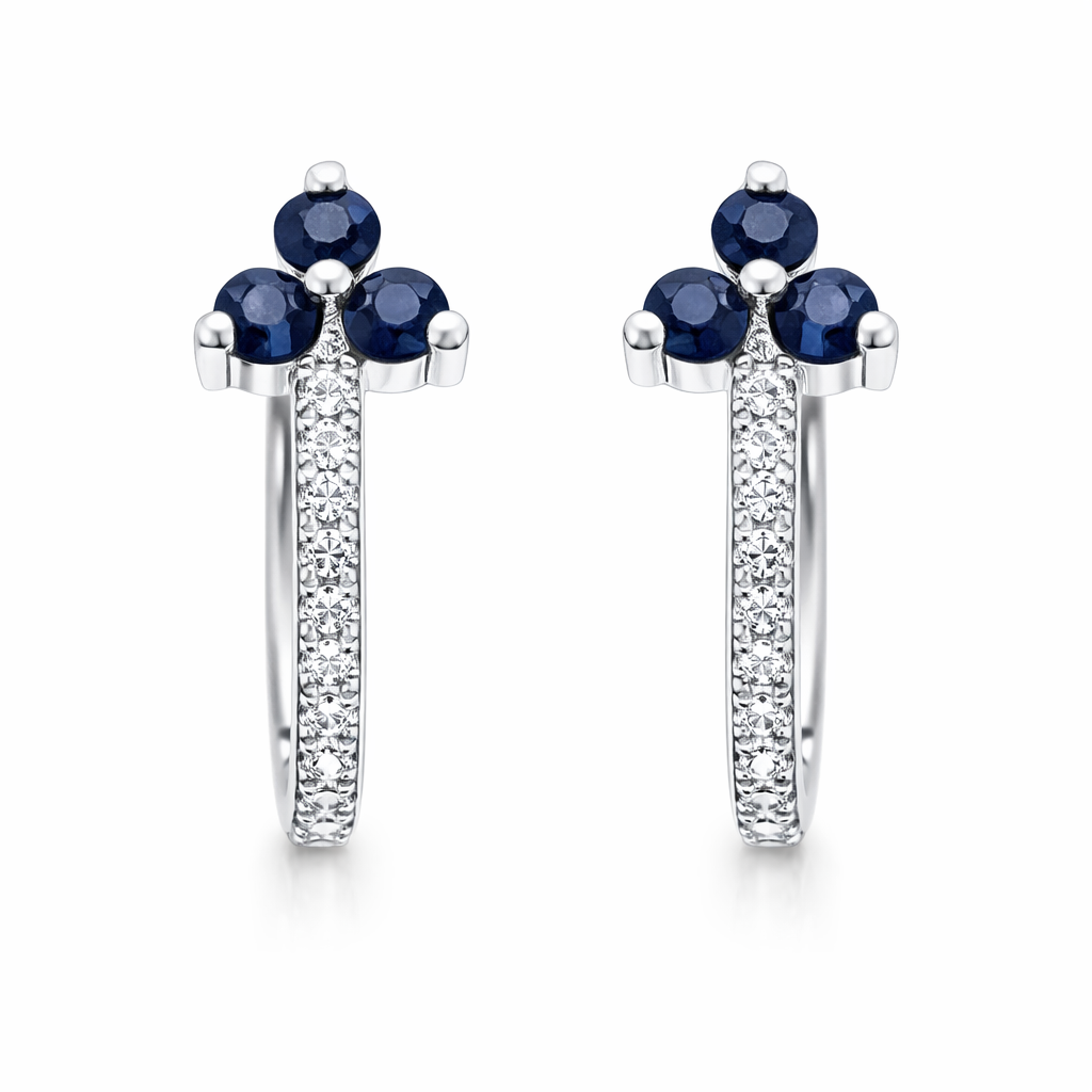 LAUINT 14K White Gold Colored Stone Earrings Harris Jeweler Troy, OH