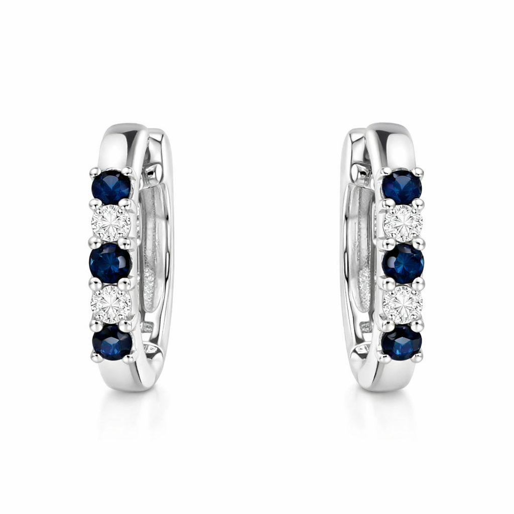 HARRIS 14K White Gold Colored Stone Earrings Harris Jeweler Troy, OH