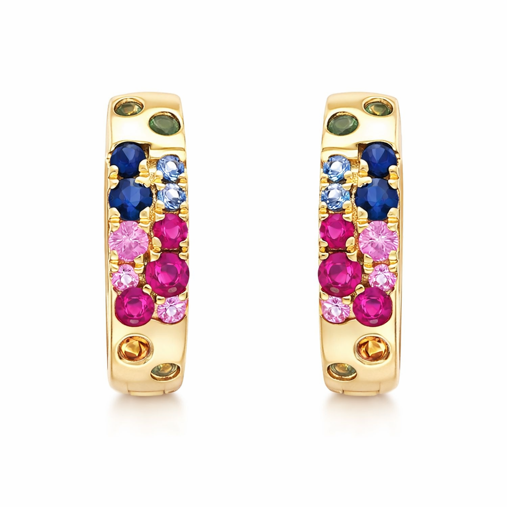 LAUINT 14K Yellow Gold Colored Stone Earrings Harris Jeweler Troy, OH