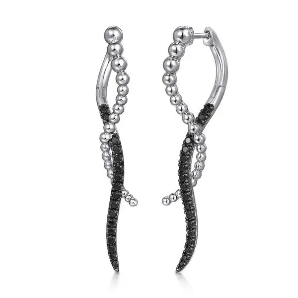 Gabriel & Company Bujukan Black Spinel Earrings Harris Jeweler Troy, OH