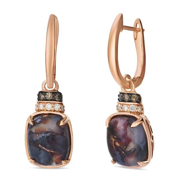 Le Vian Aquadite and Chocolate Diamond Earrings Harris Jeweler Troy, OH