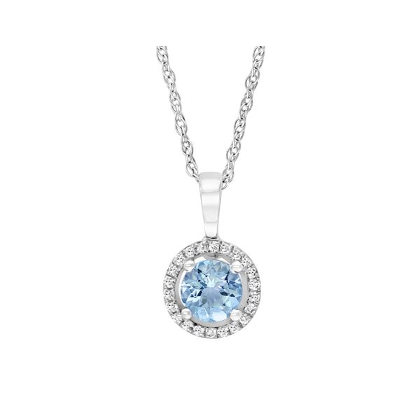 Aquamarine March Birthstone Pendant - Available In All Birthstones Harris Jeweler Troy, OH