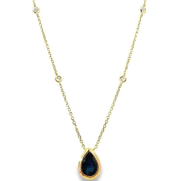 Sapphire and Diamond Necklace Harris Jeweler Troy, OH
