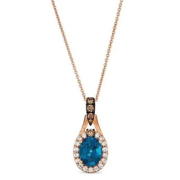 Le Vian London Blue Topaz and Chocolate Diamond Pendant Harris Jeweler Troy, OH