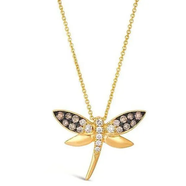 Le Vian® 14K Honey Gold™ Dragonfly Pendant with Nude Diamonds™ and Ombre Chocolate Diamonds® Harris Jeweler Troy, OH