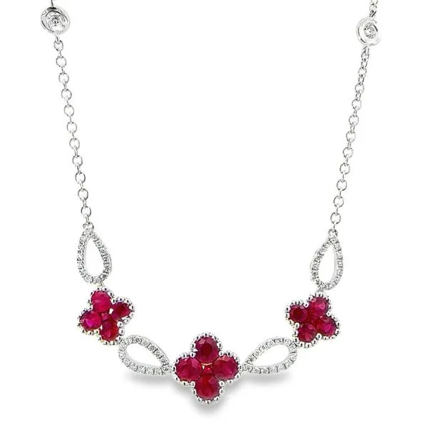 Ruby and Diamond Necklace Harris Jeweler Troy, OH