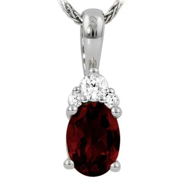 Garnet and Diamond Pendant Harris Jeweler Troy, OH