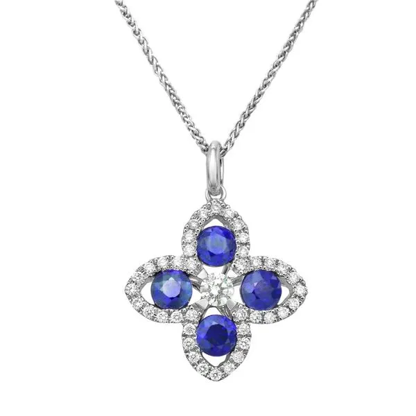 Sapphire and Diamond Necklace Harris Jeweler Troy, OH